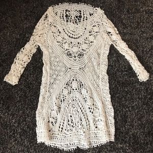 Lace beach cover up